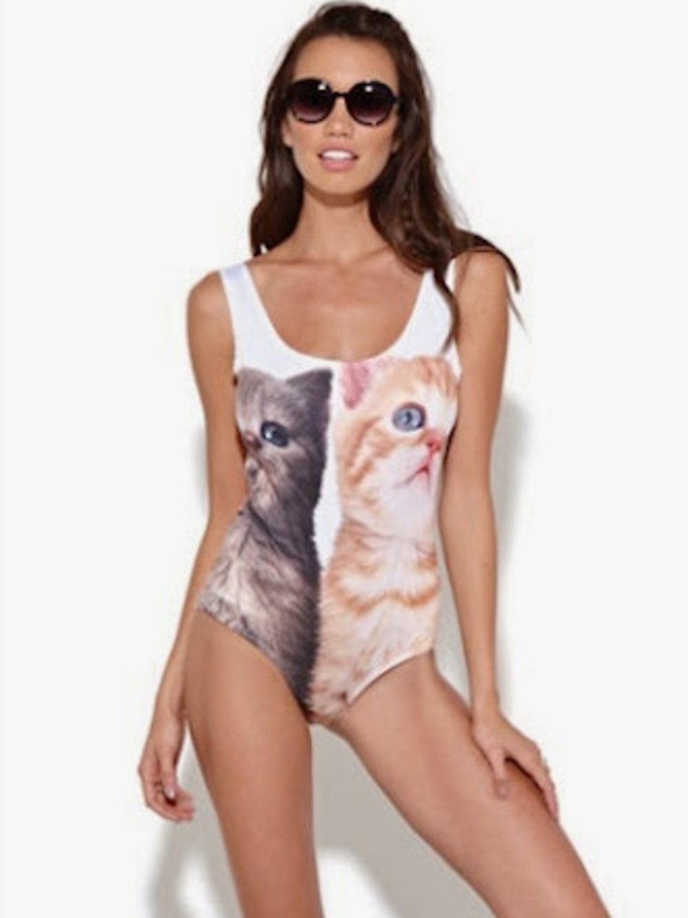 Cat 1-piece Swimsuit/Leotard by CIVIL Lightweight, Unlined Women's Medium~ NEW